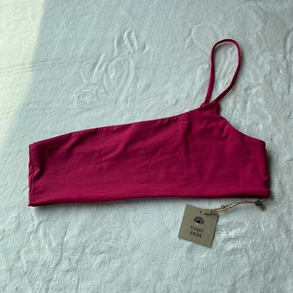New! Free People x Toast Signature One-Shoulder Bikini top 19817 - Picture 2 of 8